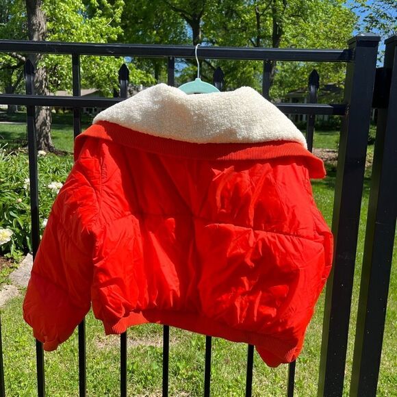 Anthropologie Maeve Sherpa Collared Cropped Puffer Jacket NWT - Picture 14 of 14